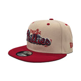 Vegas Gold Philadelphia Phillies Red Visor Gray Bottom City Art New Era 9Fifty Snapback