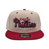 Vegas Gold Philadelphia Phillies Red Visor Gray Bottom City Art New Era 9Fifty Snapback