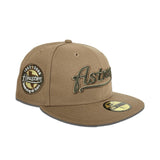 Camel Script Houston Astros Gray Bottom Celebrating 45 Years Side Patch New Era 59Fifty Fitted