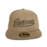 Camel Script Houston Astros Gray Bottom Celebrating 45 Years Side Patch New Era 59Fifty Fitted