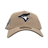 Camel Toronto Blue Jays Curved Brim Gray Bottom 30th Season Side Patch New Era A-Frame 9Forty Snapback