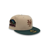 Peach New York Mets Green Visor Gray Bottom Polo Grounds NY Side Patch New Era 59Fifty Fitted