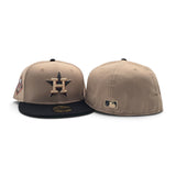 Camel Houston Astros Black Visor Green Bottom 2017 World Series Side Patch New Era 59Fifty Fitted