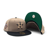 Camel Houston Astros Black Visor Green Bottom 2017 World Series Side Patch New Era 59Fifty Fitted