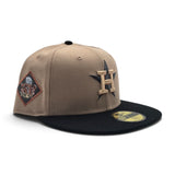 Camel Houston Astros Black Visor Green Bottom 2017 World Series Side Patch New Era 59Fifty Fitted