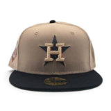 Camel Houston Astros Black Visor Green Bottom 2017 World Series Side Patch New Era 59Fifty Fitted