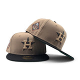 Camel Houston Astros Black Visor Green Bottom 2017 World Series Side Patch New Era 59Fifty Fitted