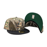 Real Tree Anaheim Mighty Ducks Black Visor Green Bottom "Mighty Decade" EST 1993 Side Patch New Era 59Fifty Fitted