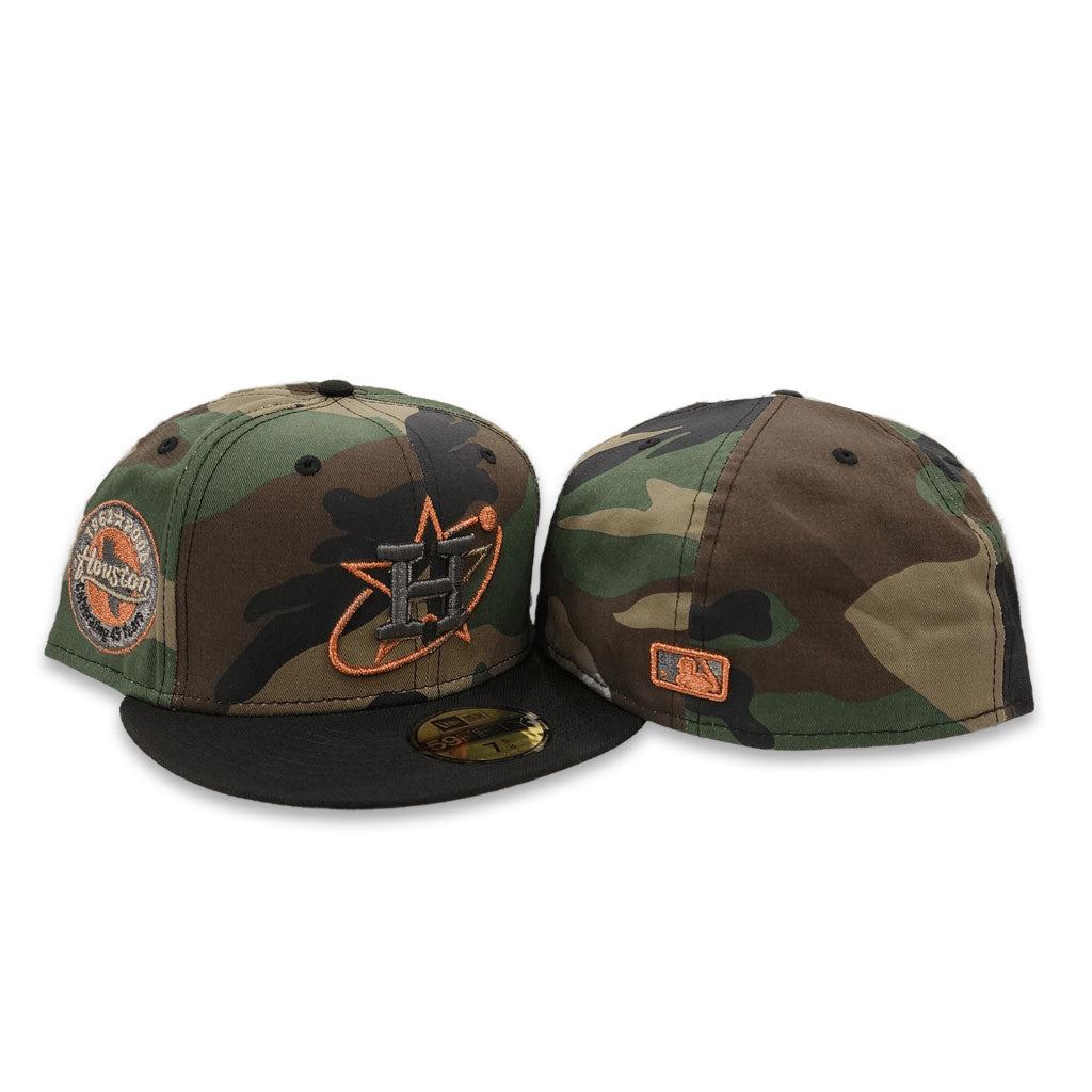 Camo Houston Astros Black Visor Gray Bottom Celebrating 45 Years Side Patch New Era 59FIFTY Fitted 73/8