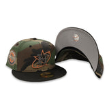 Camo Houston Astros Black Visor Gray Bottom Celebrating 45 Years Side Patch New Era 59Fifty Fitted