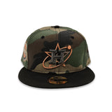 Camo Houston Astros Black Visor Gray Bottom Celebrating 45 Years Side Patch New Era 59Fifty Fitted