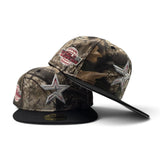 Real Tree Apex Houston Astros Black Visor Gray Bottom 2005 World Series Side Patch New Era 59Fifty Fitted