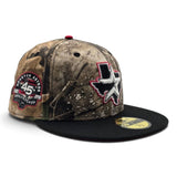Real Tree APX Houston Astros Black Visor Red Bottom 45th Anniversary Side Patch New Era 59Fifty Fitted