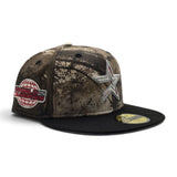 Real Tree Apex Houston Astros Black Visor Gray Bottom 2005 World Series Side Patch New Era 59Fifty Fitted