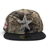 Real Tree Apex Houston Astros Black Visor Gray Bottom 2005 World Series Side Patch New Era 59Fifty Fitted