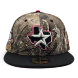 Real Tree APX Houston Astros Black Visor Red Bottom 45th Anniversary Side Patch New Era 59Fifty Fitted
