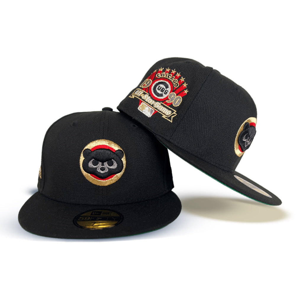 Chicago Cubs New Era 59FIFTY Fitted Hat - Black/Gold