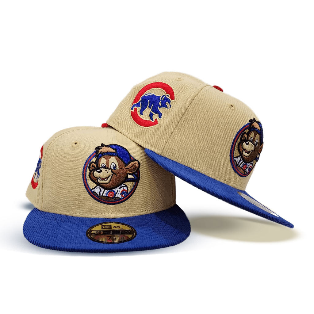 Vegas Gold Chicago Cubs Clark The Bear Logo New Era Fitted Hat 71/8