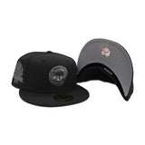 Black Chicago Cubs Gray Bottom 1990 All Star Game Side Patch New Era 59Fifty Fitted