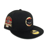 Black Chicago Cubs Green Bottom 1990 All Star Game Side Patch New Era 59Fifty Fitted