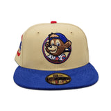 Vegas Gold Chicago Cubs Clark The Bear Logo Royal Blue Corduroy Visor Gray Bottom Cubs Side Patch New Era 59Fifty Fitted