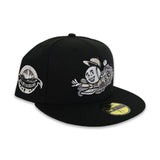 Black Cincinnati Reds Mascot Logo Gray Bottom All Star Game Side Patch New Era 59Fifty Fitted