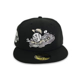 Black Cincinnati Reds Mascot Logo Gray Bottom All Star Game Side Patch New Era 59Fifty Fitted