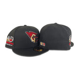Black Cleveland Guardians Green Bottom Progressive Field Side Patch New Era 59Fifty Fitted