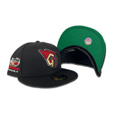 Black Cleveland Guardians Green Bottom Progressive Field Side Patch New Era 59Fifty Fitted
