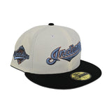 Off White Cleveland Indians black Visor Gray Bottom Inaugural Season 1994 Jacobs Field Side Patch 59fifty Fitted