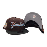 Dark brown New York Yankees Black Visor Gray Bottom 1949 World Series Side Patch New Era 9Fifty Snapback