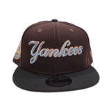 Dark brown New York Yankees Black Visor Gray Bottom 1949 World Series Side Patch New Era 9Fifty Snapback