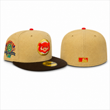 Vegas Gold Chicago Cubs Brown Visor Gray Bottom 1990 All Star Game Side Patch New Era 59Fifty Fitted