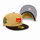 Vegas Gold Chicago Cubs Brown Visor Gray Bottom 1990 All Star Game Side Patch New Era 59Fifty Fitted
