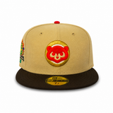 Vegas Gold Chicago Cubs Brown Visor Gray Bottom 1990 All Star Game Side Patch New Era 59Fifty Fitted