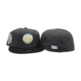 Dark Gray Chicago Cubs Black Visor Icy Blue Bottom 1990 All Star Game Side Patch New Era 59Fifty Fitted