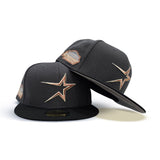 Dark Gray Houston Astros Black Visor Gray Bottom Astrodome Side Patch New Era 59Fifty Fitted