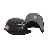 Dark Gray Houston Astros Black Visor Gray Bottom Astrodome Side Patch New Era 59Fifty Fitted