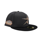 Dark Gray Houston Astros Black Visor Gray Bottom Astrodome Side Patch New Era 59Fifty Fitted