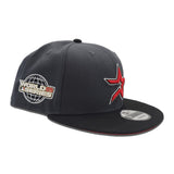 Dark Gray Houston Astros Black Visor Red Bottom 2005 World Series Side Patch New Era 9Fifty Snapback