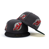 Dark Graphite New Jersey Devils Black Visor Green Bottom 10th Anniversary Side Patch New Era 59Fifty Fitted