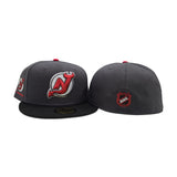 Dark Graphite New Jersey Devils Black Visor Green Bottom 10th Anniversary Side Patch New Era 59Fifty Fitted