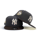 Dark Gray New York Yankees Brown Visor Gray Bottom 1999 World Series Side Patch New Era 9Fifty