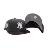 Dark Gray New York Yankees Brown Visor Gray Bottom 1999 World Series Side Patch New Era 9Fifty Snapback