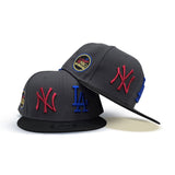 Dark Gray New York Yankees x Los Angels Dodgers Black Visor Gray Bottom 1980 All Star Game Side Patch New Era 9Fifty Snapback