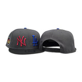 Dark Gray New York Yankees x Los Angels Dodgers Black Visor Gray Bottom 1980 All Star Game Side Patch New Era 9Fifty Snapback
