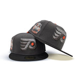 Dark Gray Philadelphia Flyers Black Visor Gray Bottom 2012 Winter Classic Side Patch New Era 59Fifty Fitted