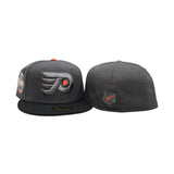 Dark Gray Philadelphia Flyers Black Visor Gray Bottom 2012 Winter Classic Side Patch New Era 59Fifty Fitted