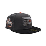 Dark Gray Philadelphia Flyers Black Visor Gray Bottom 2012 Winter Classic Side Patch New Era 59Fifty Fitted