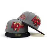 Dark Gray San Francisco 49ers Black Visor Red Bottom Super Bowl XXIX Champions Side Patch New Era 59Fifty Fitted